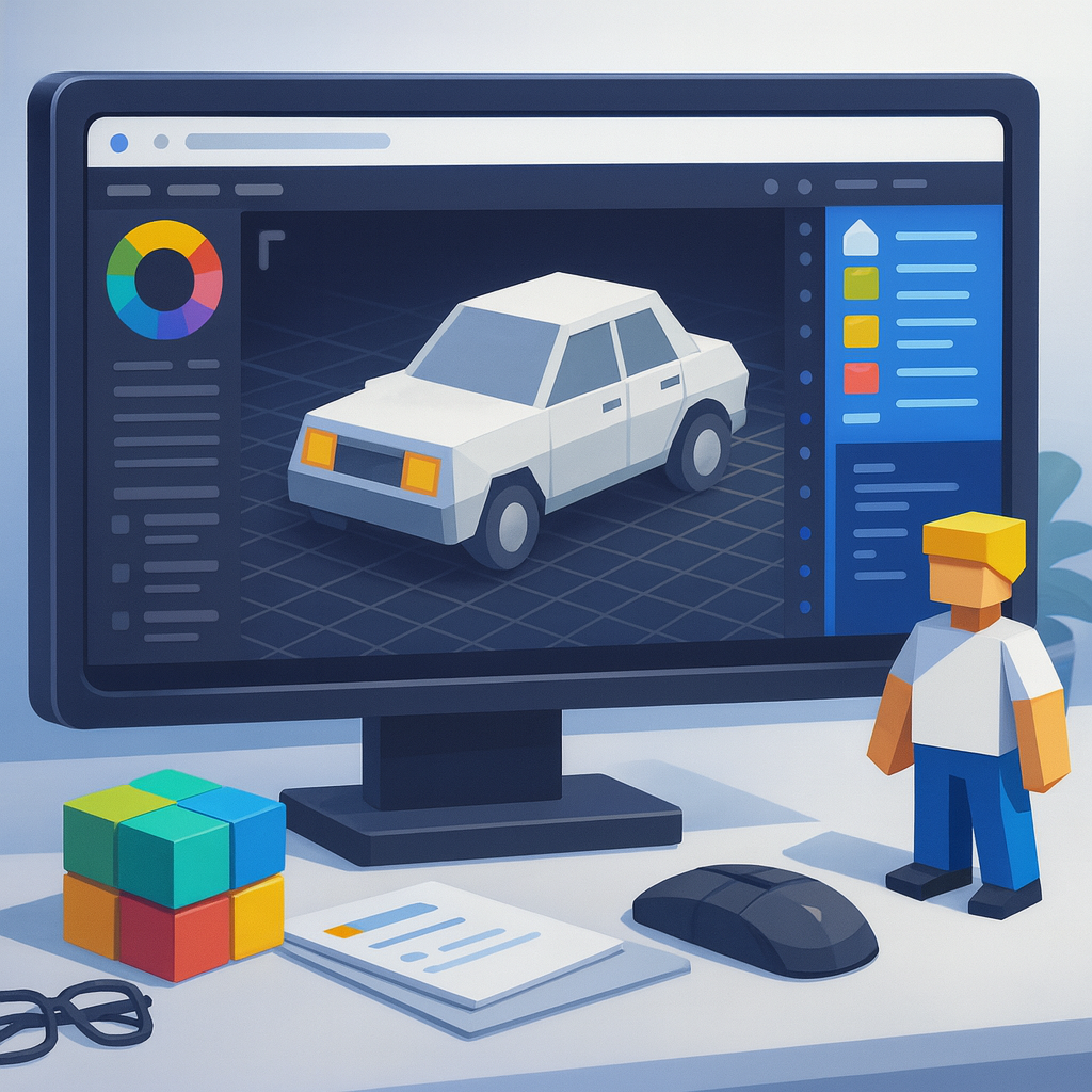 Illustration 3D Modellierung mit Blender