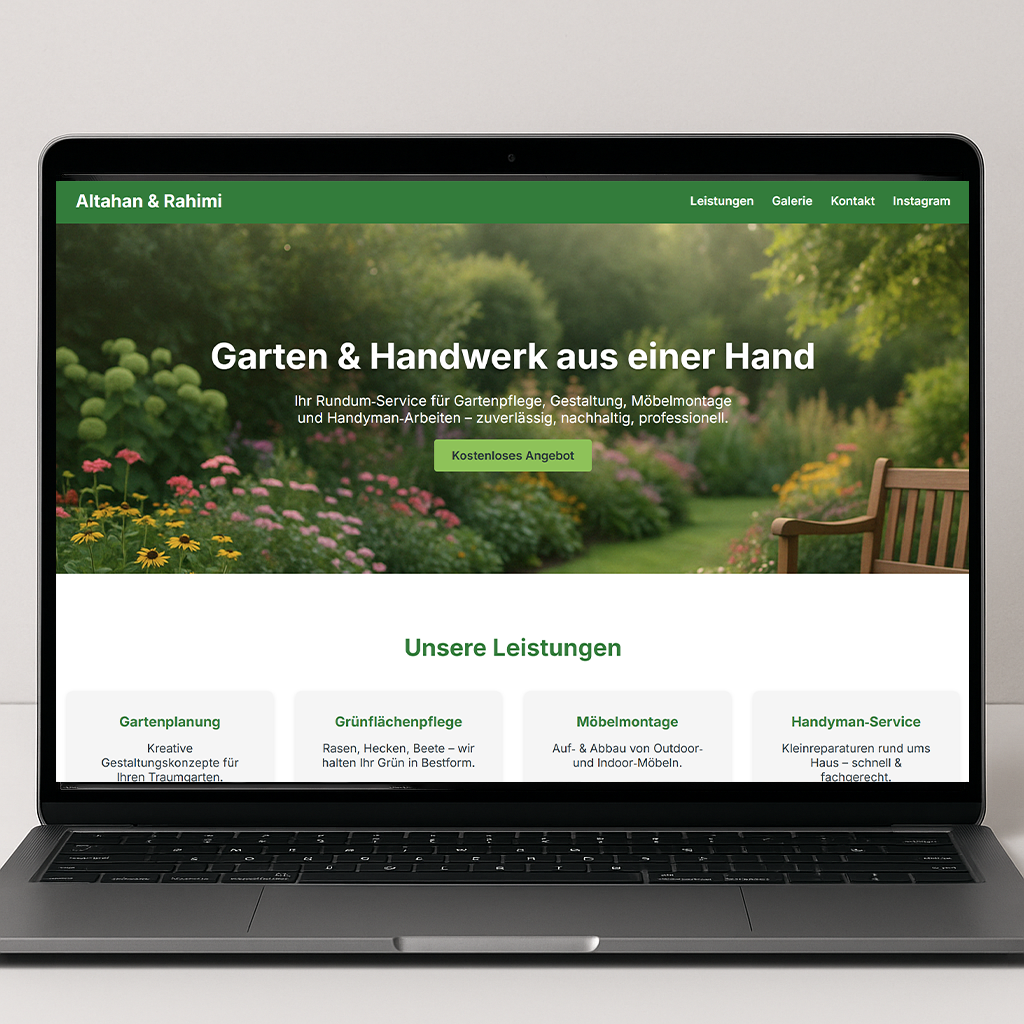 Projekt Screenshot: Start-up Landing