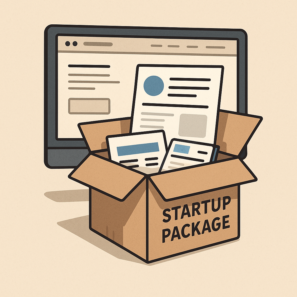 Mockup Startup Package (Website, Logo & Medien)